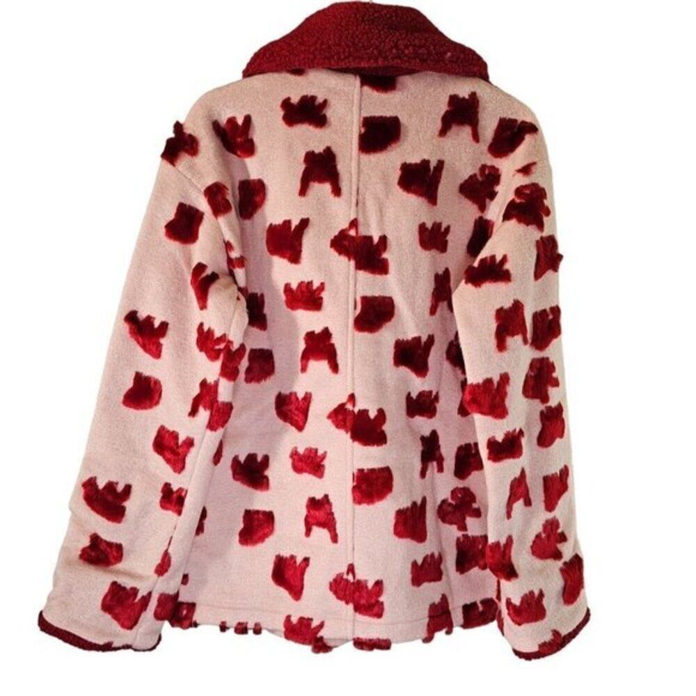 Glamorous Pink Abstract Coat - Picture 4 of 9